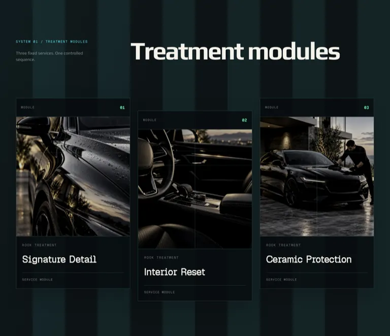 Precision Future Tech service presentation using structured treatment modules
